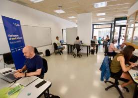 El hub de innovación digital CoEbreLab, en Móra d’Ebre, donde se ubicarán las empresas que se acogerán a esta línea de ayudas. Foto: Joan Revillas