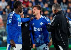 Sergi Roberto no jugará más en lo que resta de temporada tras lesionarse con el Como. Foto: EFE
