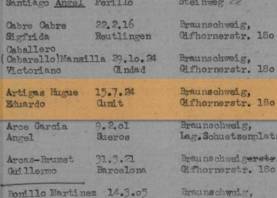 El nombre de Eduard Artigas en el documento recuperado.