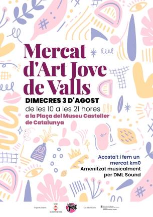 $!Cartell del Mercat d’Art Jove de Valls. Foto: Cedida