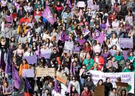 Manifestación en Tarragona el pasado 8 de marzo, Día Internacional de la Mujer. Foto: Pere Ferré