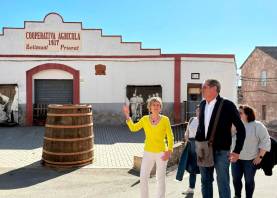 La visita al poble es va fer aquest dijous i va comptar amb la presència de la presidenta de la Diputació de Tarragona, Noemí Llauradó. Foto: Cedida