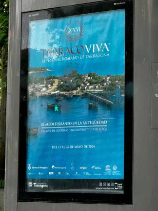 $!Imagen de uno de los carteles promocionales de Tarraco Viva en Madrid. Foto: DT