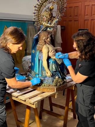 Ulldecona restaura la imatge de la Mare de Déu de la Pietat