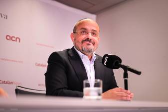 Alejandro Fernández, durante la rueda de prensa con ACN. Foto: ACN