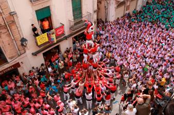 Aleta del 4 de 6 dels Minyons de l’Arboç descarregat a la diada de l’Arboç. Foto: ACN
