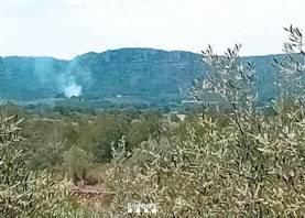 Imagen del incendio de L’Ametlla de Mar declarado a las tres de la tarde. Foto: Bombers de la Generalitat.