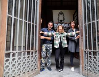 La conselleria de Cultura, Inés Solé, reabre de forma simbólica el edificio de la Tabacalera. FOTO: