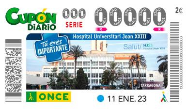 L’Hospital Joan XXIII de Tarragona, en 5 milions de cupons de l’ONCE