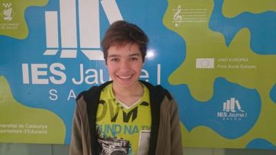 Arland Zatania, alumno del Institut Jaume I, se marchará en agosto a Canadá, donde vivirá con una familia de acogida. Foto: cedida