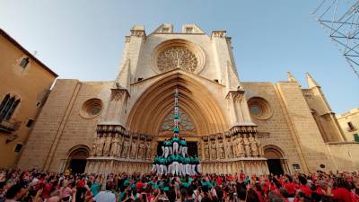 Els Castellers de Vilafranca van descarregar el pd8fm. foto: cedida