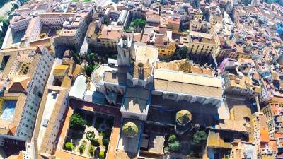 Imagen a&eacute;rea de la Catedral de Tarragona