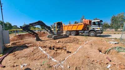 Màquines començant les obres. Foto: Ajuntament de Reus