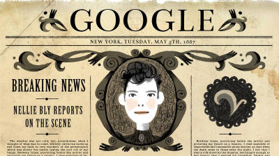 Imagen con la que Google homenaje&oacute; a Nellie Bly.