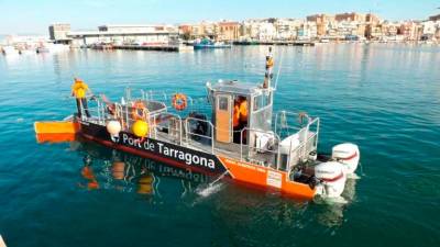 Imagen del tratamiento por parte del Port de Tarragona con el convenio Marpol. Foto: Cedida
