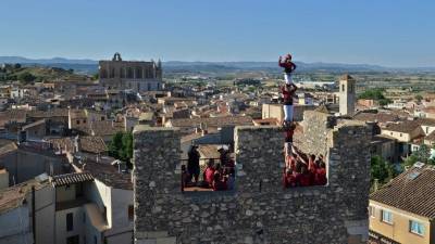 El pilar dels Torraires en una torre de Montblanc. Foto: X. Humbradro