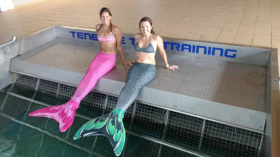 Las Sirenas de Tarragona entrenando en Tenerife