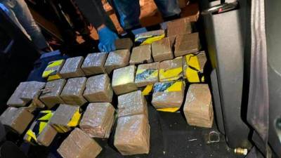 Foto de archivo de diversos paquetes de hachís confiscados. Foto: Guardia Civil
