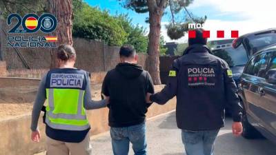 La detención de un miembro del cártel de Sinaloa por parte de la Policía Nacional y de los Mossos d’Esquadra. Foto: Ministerio del Interior