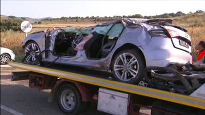 Imagen del estado en que ha quedado el coche. TV3