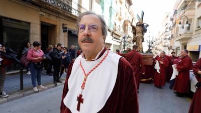 El president de la Germandat de Nostre Pare Jesús de la Passió, Francesc Ferrer. Foto: Pere Ferré