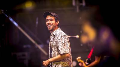 Uri Giné, en uno de los conciertos de Bongo Botrako. Foto: JAvier Rosa