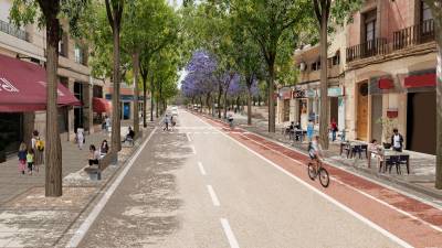 Detall de com quedarà al tram que comunica amb el carrer Berenguer IV i l’entrada del parc. Foto: Ajuntament de Tortosa