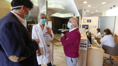 Los responsables sanitarios en el Hotel Salut. FOTO: Pere Ferr&eacute;