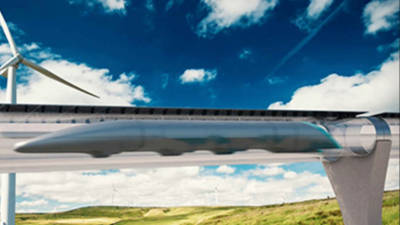 Simulaci&oacute;n del desplazamiento del Hyperloop, transporte ideado por Space X. Hay varios proyectos en marcha para hacerlo realidad.
