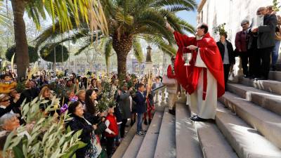Bendición del Domingo de Ramos en la ermita del Camí. Foto: Pere Ferré / DT