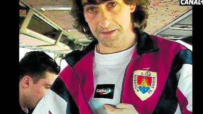 Raúl Ruiz, con el uniforme del Numancia, durante su etapa en el club soriano. FOTO: CANAL PLUS
