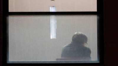 El president Carles Puigdemont a l'interior de la fiscalia belga a Brussel·les. Foto: ACN
