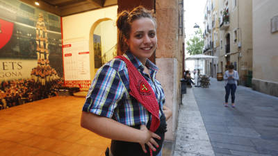 La presidenta del Xiquets de Tarragona, Mireia Gonz&aacute;lez. Foto: Pere Ferr&eacute;