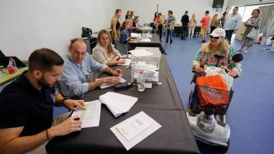 Una mesa electoral en Cambrils el pasado 28M. Foto: Pere Ferré