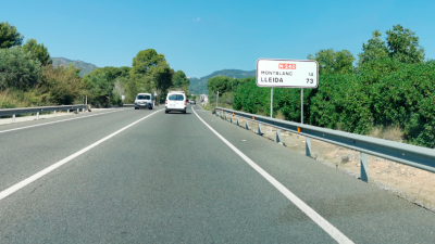 El hombre fue interceptado por los Mossos en este tramo de la N-240. Foto: Àngel Juanpere