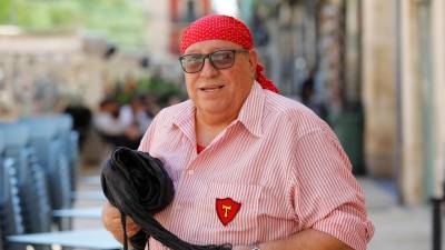 Ángel Moreno, hace unos días, en la Plaça de la Font. Foto: Pere Ferré