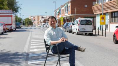 Guillermo García, la pasada semana en Sant Salvador, dónde ejerce como concejal de barrio. Foto: Pere Ferré