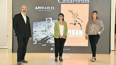 Ignasi Miró, Elisa Durán y Maria Glòria Olivé en la presentación de la programación. Foto: Cedida