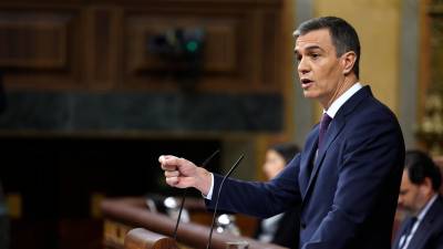 Imagen de Pedro Sánchez en el Congreso. Foto: EFE