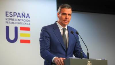 Pedro Sánchez, este jueves en Bruselas. Foto: EFE