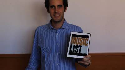 Jordi Pallarès, de 22 años y estudiante de ingeniería informática, es el fundador de la web Music List. Foto: Cedida