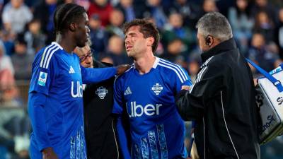 Sergi Roberto no jugará más en lo que resta de temporada tras lesionarse con el Como. Foto: EFE
