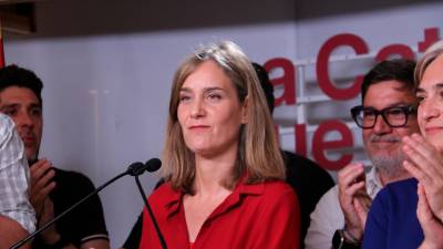 La canidata de Comuns Sumar tras conocerse los resultados de las elecciones. Foto: ACN