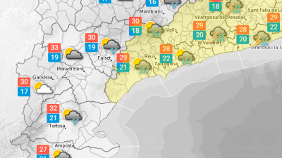 La previsió meteorològica a Tarragona per dimecres, 22 de juny. Foto: Meteocat