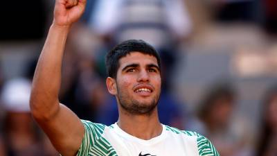 Alcaraz ganó el partido en dos horas y ocho minutos. Foto: EFE