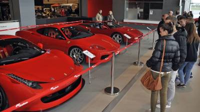 Imagen de algunos de los Ferraris que pueden verse este fin de semana en Epocauto. Foto: Alfredo González