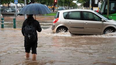 Inundaciones en Castellón este miércoles. Foto: EFE