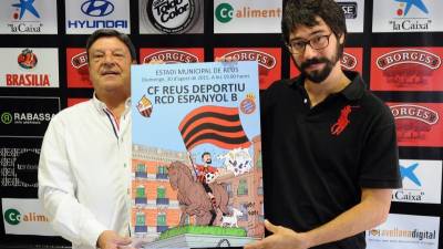Llastarri y Domènech, con el diseño del primer cartel de la temporada. Foto: Alfredo González