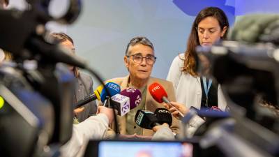 La consellera Olga Pané atendió a los medios, el pasado miércoles, en el Hospital Joan XXIII. Foto: Marc Bosch