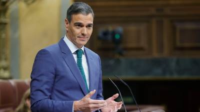 Pedro Sánchez durante su comparecencia en el peno del Congreso. Foto: EFE